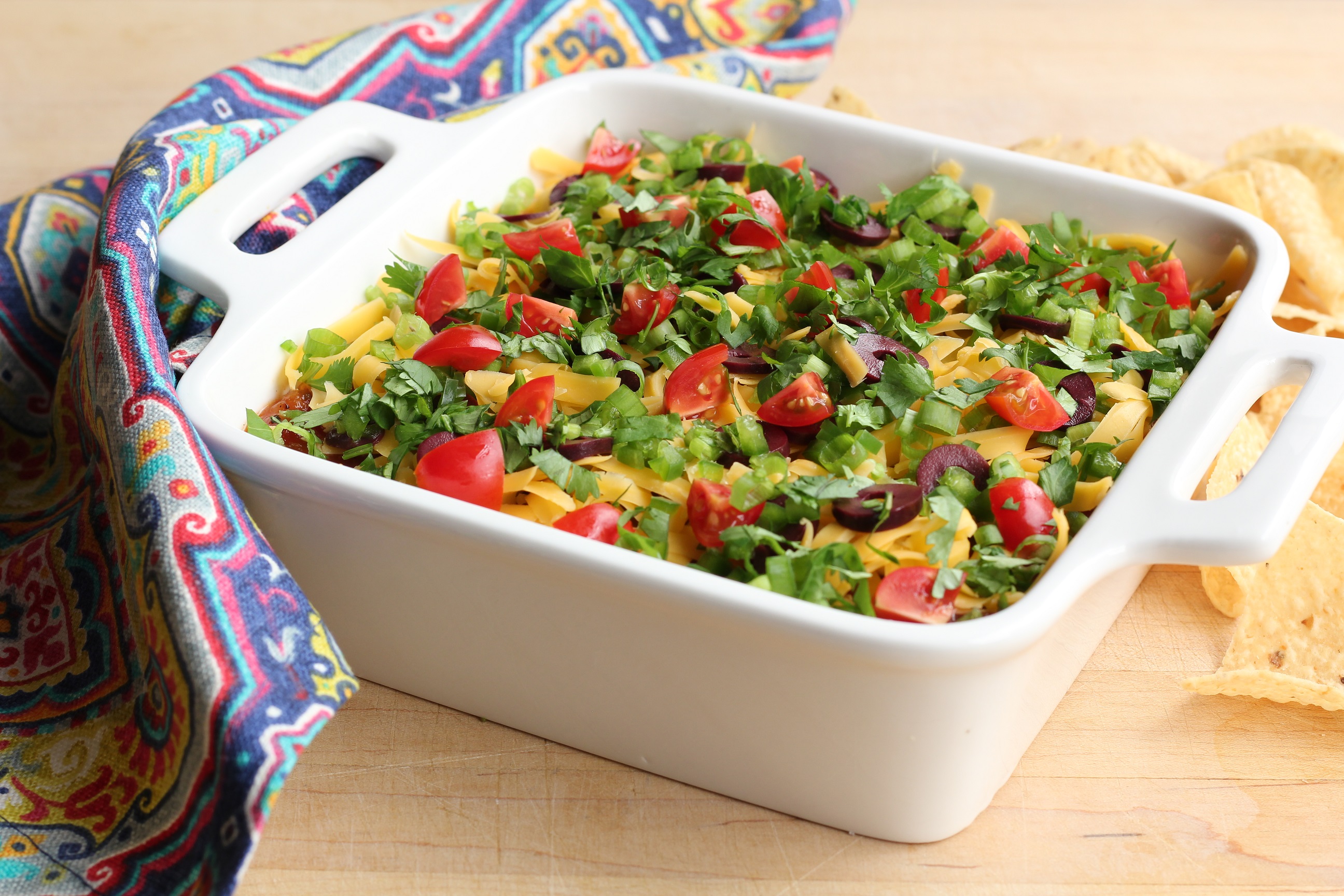 Layered Black Bean Chili Dip